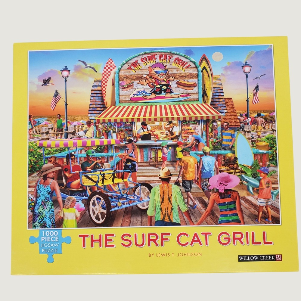 Willow Creek The Surf Cat Grill 1000 Piece Jigsaw Puzzle Lewis T Johnson Beach